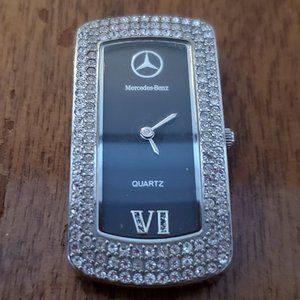 Mercedes stainless Swarovski crystal watch face